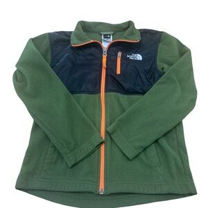 The North Face Kids Olive and Black Fleece Jacket